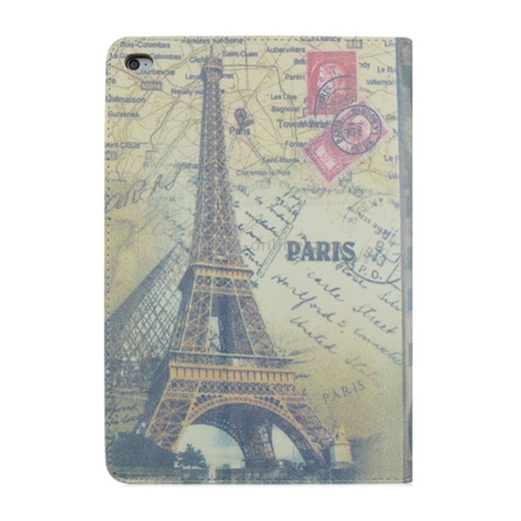 Retro Eiffel Tower Pattern Horizontal Flip Leather Case with Holder for iPad Air 2 / iPad 6 Retro Eiffel Tower Pattern Horizontal Flip Leather Case with Holder for iPad Air 2 / iPad 6