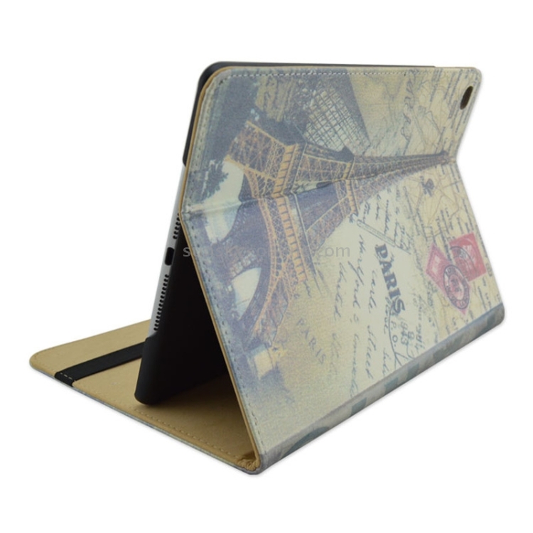 Retro Eiffel Tower Pattern Horizontal Flip Leather Case with Holder for iPad Air 2 / iPad 6 Retro Eiffel Tower Pattern Horizontal Flip Leather Case with Holder for iPad Air 2 / iPad 6