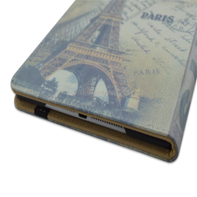 Retro Eiffel Tower Pattern Horizontal Flip Leather Case with Holder for iPad Air 2 / iPad 6 Retro Eiffel Tower Pattern Horizontal Flip Leather Case with Holder for iPad Air 2 / iPad 6