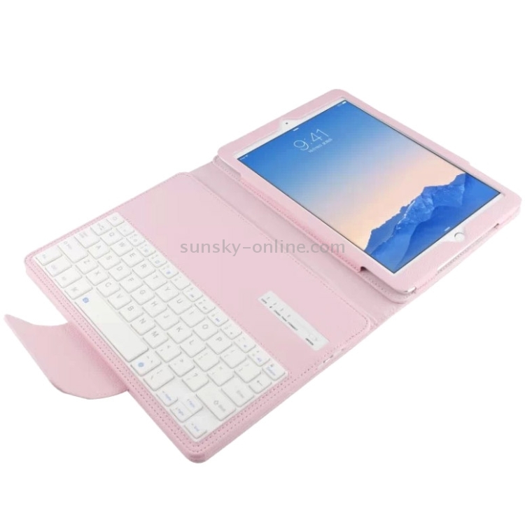 For iPad Air 2 / iPad Air Detachable Bluetooth Keyboard Tablet Case with Sleep / Wake-up Function & Holder, Operating Distance: 10m(Pink) For iPad Air 2 / iPad Air Detachable Bluetooth Keyboard Tablet Case with Sleep / Wake-up Function & Holder, Operating Distance: 10m(Pink)