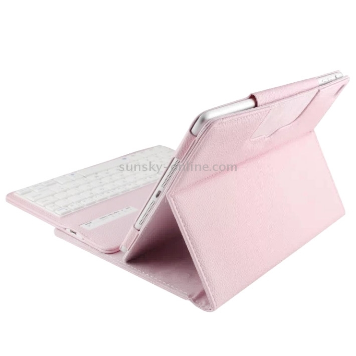 For iPad Air 2 / iPad Air Detachable Bluetooth Keyboard Tablet Case with Sleep / Wake-up Function & Holder, Operating Distance: 10m(Pink) For iPad Air 2 / iPad Air Detachable Bluetooth Keyboard Tablet Case with Sleep / Wake-up Function & Holder, Operating Distance: 10m(Pink)