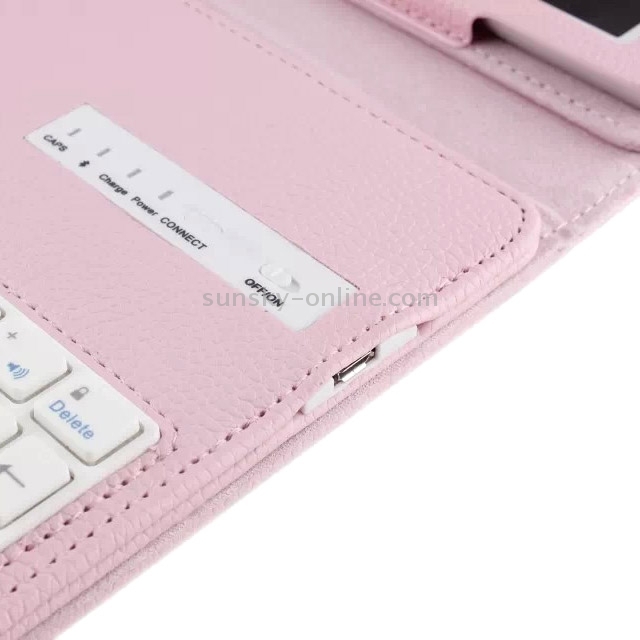 For iPad Air 2 / iPad Air Detachable Bluetooth Keyboard Tablet Case with Sleep / Wake-up Function & Holder, Operating Distance: 10m(Pink) For iPad Air 2 / iPad Air Detachable Bluetooth Keyboard Tablet Case with Sleep / Wake-up Function & Holder, Operating Distance: 10m(Pink)