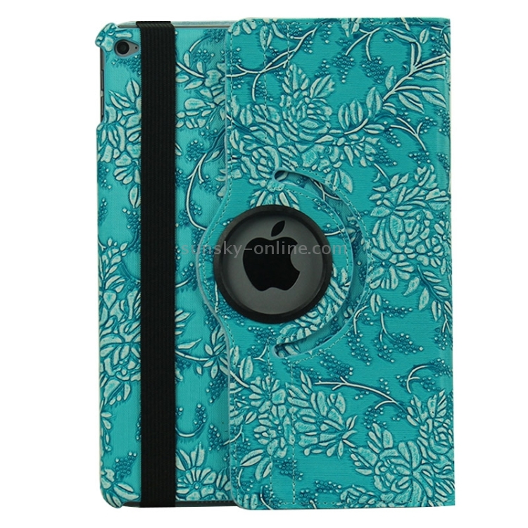 Grape Pattern 360 Degree Rotation Leather Case with 3 Gears Holder for iPad Air 2 / iPad 6(Blue) Grape Pattern 360 Degree Rotation Leather Case with 3 Gears Holder for iPad Air 2 / iPad 6(Blue)