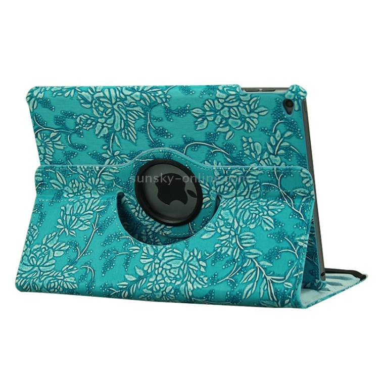 Grape Pattern 360 Degree Rotation Leather Case with 3 Gears Holder for iPad Air 2 / iPad 6(Blue) Grape Pattern 360 Degree Rotation Leather Case with 3 Gears Holder for iPad Air 2 / iPad 6(Blue)