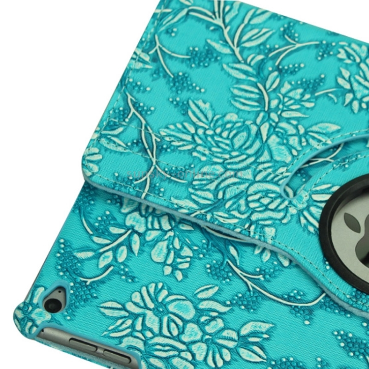 Grape Pattern 360 Degree Rotation Leather Case with 3 Gears Holder for iPad Air 2 / iPad 6(Blue) Grape Pattern 360 Degree Rotation Leather Case with 3 Gears Holder for iPad Air 2 / iPad 6(Blue)