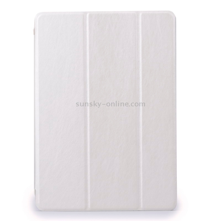 Crazy House Texture Ultra-thin Smart Cover Leather Case with 3-fold Holder for iPad Air 2 / iPad 6(White)