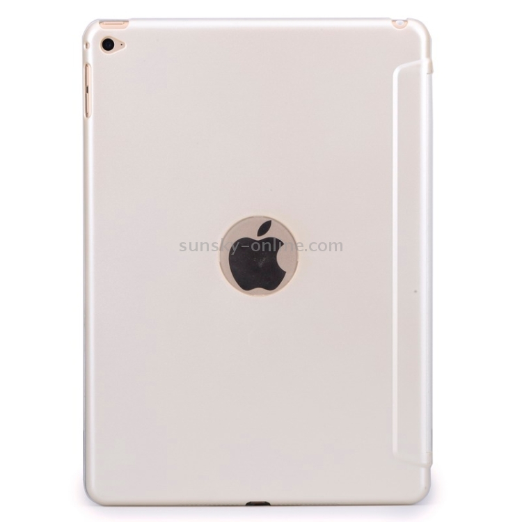 Crazy House Texture Ultra-thin Smart Cover Leather Case with 3-fold Holder for iPad Air 2 / iPad 6(White)
