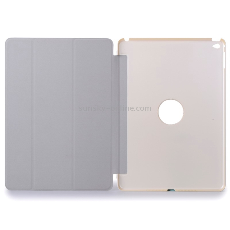 Crazy House Texture Ultra-thin Smart Cover Leather Case with 3-fold Holder for iPad Air 2 / iPad 6(White)