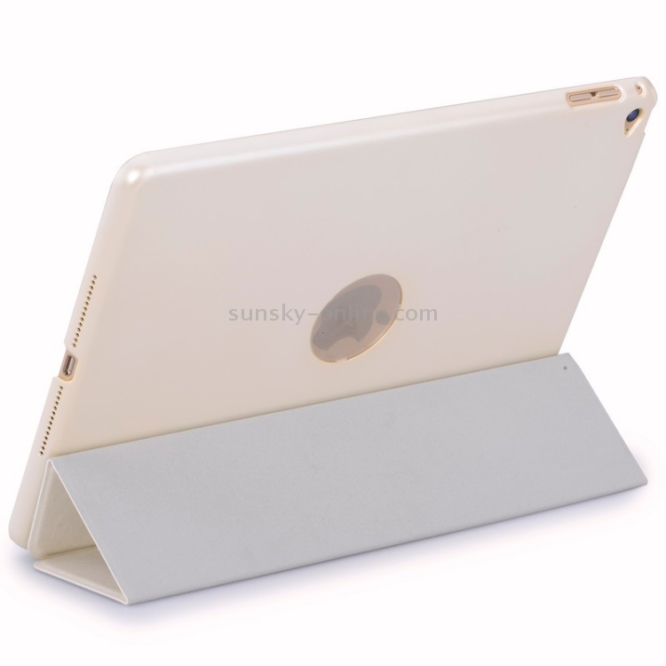 Crazy House Texture Ultra-thin Smart Cover Leather Case with 3-fold Holder for iPad Air 2 / iPad 6(White)