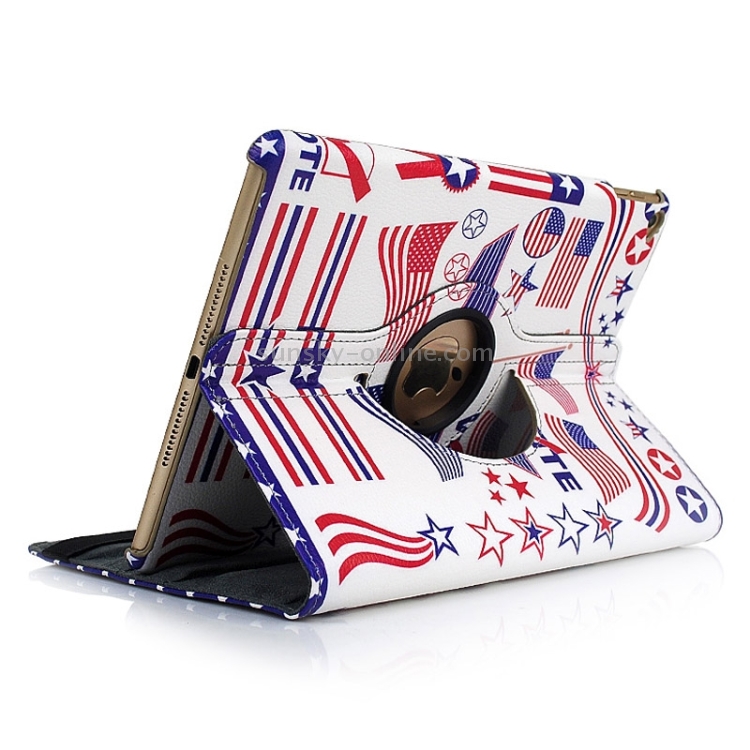 US Flag Style Pattern 360 Degree Rotatable Smart Cover Leather Case for iPad Air 2 / iPad 6 US Flag Style Pattern 360 Degree Rotatable Smart Cover Leather Case for iPad Air 2 / iPad 6