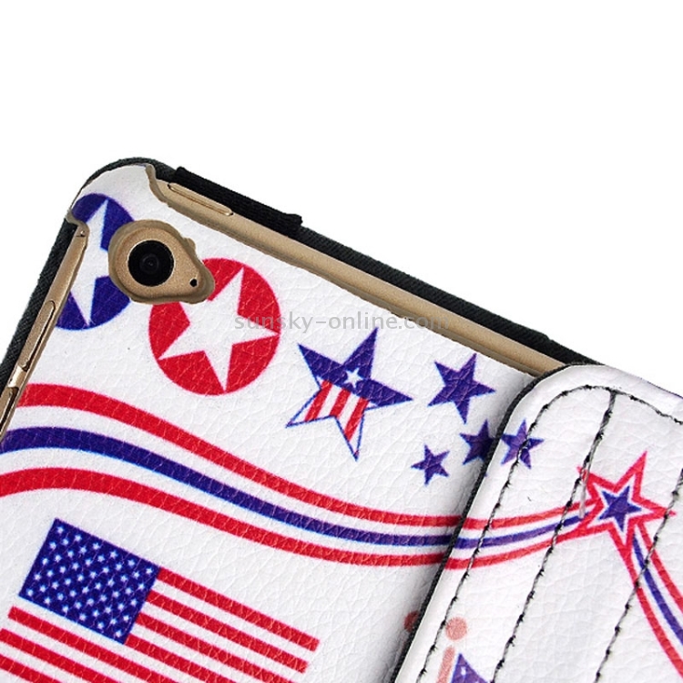 US Flag Style Pattern 360 Degree Rotatable Smart Cover Leather Case for iPad Air 2 / iPad 6 US Flag Style Pattern 360 Degree Rotatable Smart Cover Leather Case for iPad Air 2 / iPad 6