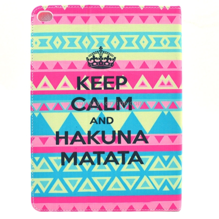 Keep Calm and HAKUNA MATATA Smart Leather Case with Holder & Card Slots & Wallet & Wake-up / Sleep Function for iPad Air 2 / iPad 6 Keep Calm and HAKUNA MATATA Smart Leather Case with Holder & Card Slots & Wallet & Wake-up / Sleep Function for iPad Air 2 / iPad 6