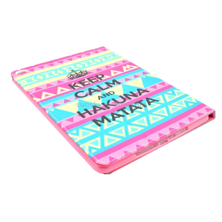 Keep Calm and HAKUNA MATATA Smart Leather Case with Holder & Card Slots & Wallet & Wake-up / Sleep Function for iPad Air 2 / iPad 6 Keep Calm and HAKUNA MATATA Smart Leather Case with Holder & Card Slots & Wallet & Wake-up / Sleep Function for iPad Air 2 / iPad 6