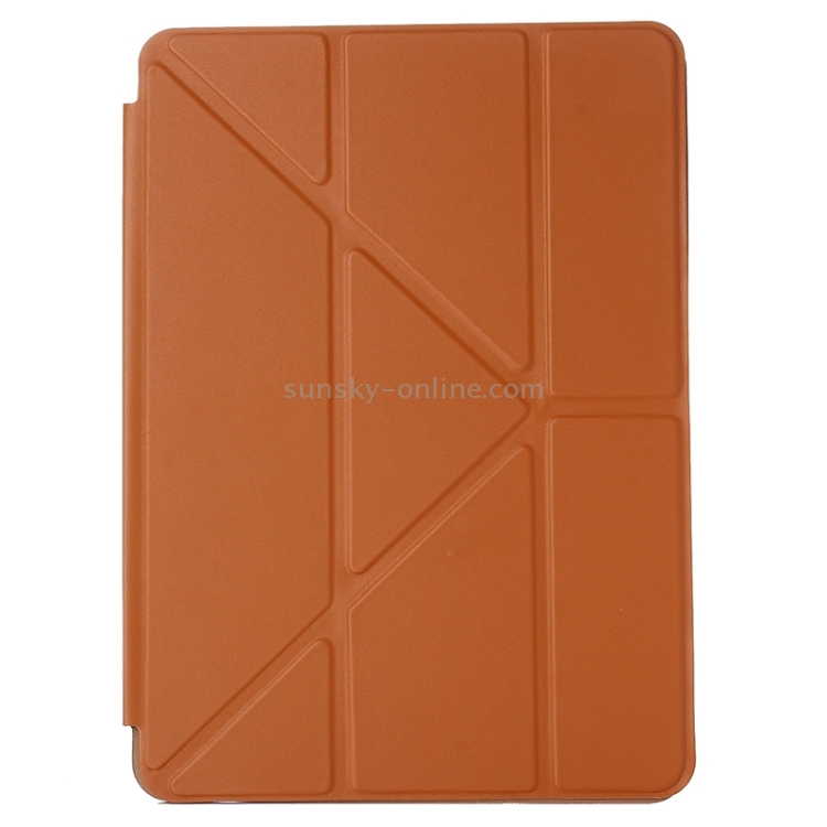 Transformers Style Horizontal Flip Solid Color Leather Case with Holder & Sleep / Wake-up Function for iPad Air 2 / iPad 6(Brown) Transformers Style Horizontal Flip Solid Color Leather Case with Holder & Sleep / Wake-up Function for iPad Air 2 / iPad 6(Brown)