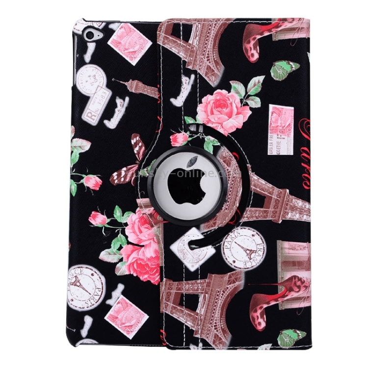 Eiffel Tower Pattern 360 Degree Rotation Leather Case with 3 Gears Holder for iPad Air 2 / iPad 6(Black) Eiffel Tower Pattern 360 Degree Rotation Leather Case with 3 Gears Holder for iPad Air 2 / iPad 6(Black)