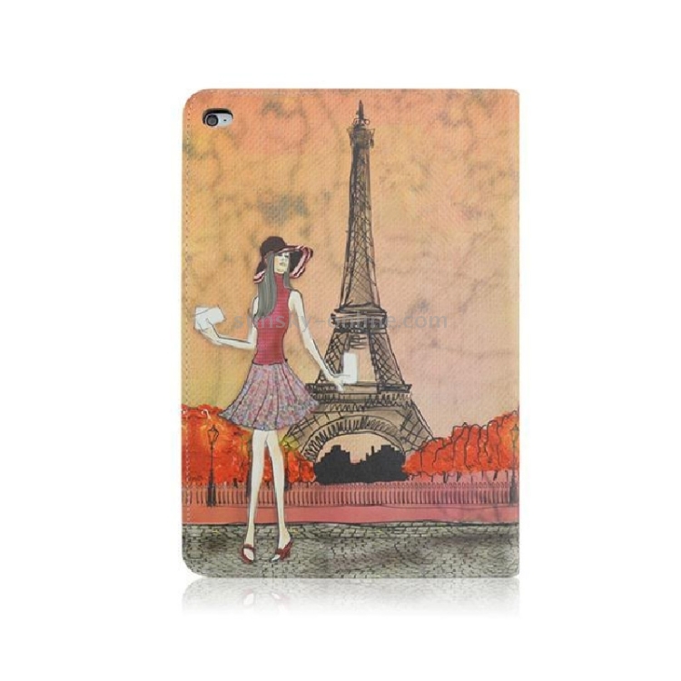 Eiffel Tower Pattern Smart Leather Case with Holder & Wake-up / Sleep Function for iPad Air 2 / iPad 6 Eiffel Tower Pattern Smart Leather Case with Holder & Wake-up / Sleep Function for iPad Air 2 / iPad 6