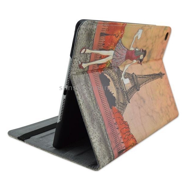 Eiffel Tower Pattern Smart Leather Case with Holder & Wake-up / Sleep Function for iPad Air 2 / iPad 6 Eiffel Tower Pattern Smart Leather Case with Holder & Wake-up / Sleep Function for iPad Air 2 / iPad 6
