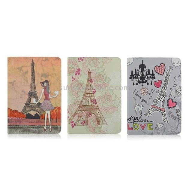 Eiffel Tower Pattern Smart Leather Case with Holder & Wake-up / Sleep Function for iPad Air 2 / iPad 6 Eiffel Tower Pattern Smart Leather Case with Holder & Wake-up / Sleep Function for iPad Air 2 / iPad 6