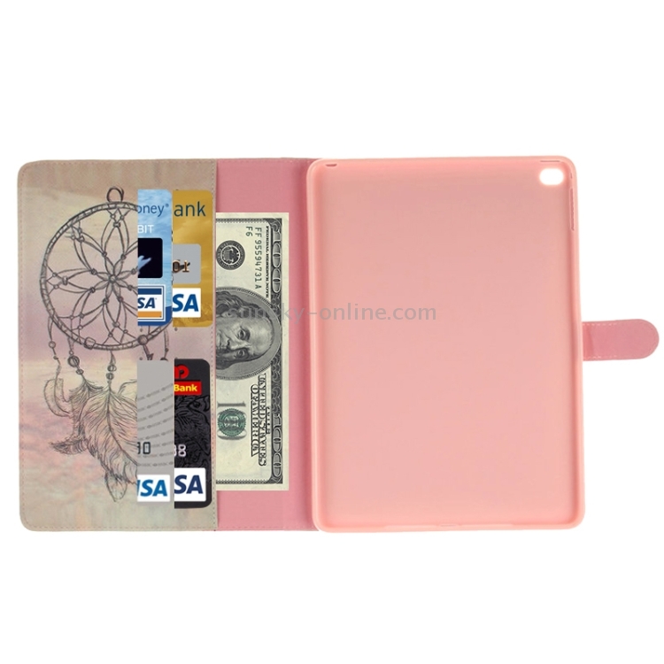 Dreamcatcher Windbell Pattern Leather Case with Holder & Card Slots & Wallet for iPad Air 2 / iPad 6 Dreamcatcher Windbell Pattern Leather Case with Holder & Card Slots & Wallet for iPad Air 2 / iPad 6