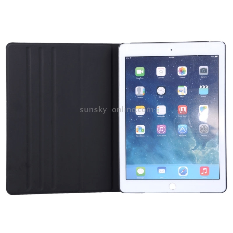 Ultra-thin 360 Degree Rotation Leather Case With Holder for iPad Air 2 / iPad 6(Black) Ultra-thin 360 Degree Rotation Leather Case With Holder for iPad Air 2 / iPad 6(Black)
