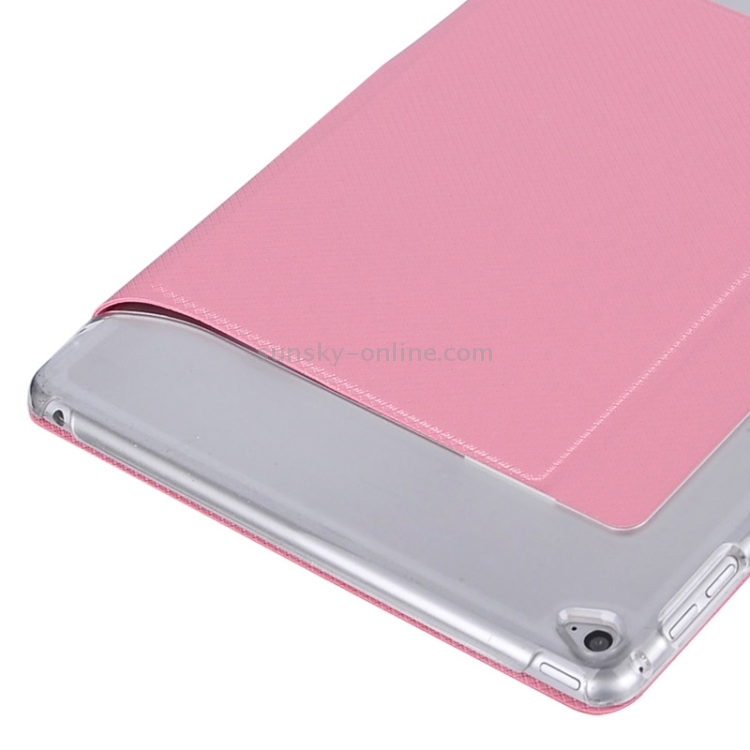 Horizontal Flip Transparent PC Leather Case with Holder & Card Slots for iPad Air 2 / iPad 6(Pink) Horizontal Flip Transparent PC Leather Case with Holder & Card Slots for iPad Air 2 / iPad 6(Pink)