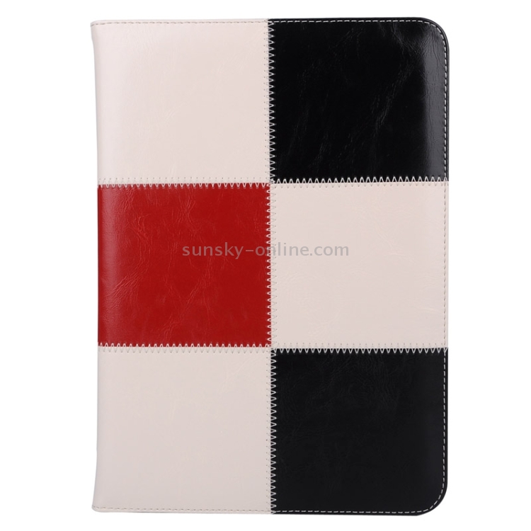 Grid Pattern Leather Case with Holder & Card Slots & Hand Strap for iPad Air 2 / iPad 6(Black) Grid Pattern Leather Case with Holder & Card Slots & Hand Strap for iPad Air 2 / iPad 6(Black)