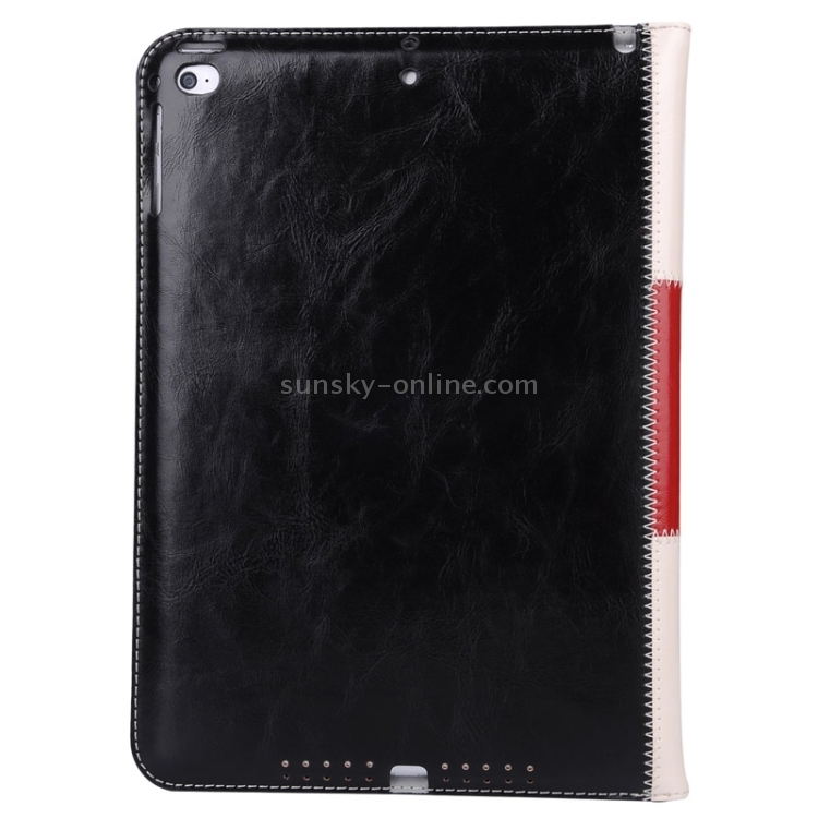 Grid Pattern Leather Case with Holder & Card Slots & Hand Strap for iPad Air 2 / iPad 6(Black) Grid Pattern Leather Case with Holder & Card Slots & Hand Strap for iPad Air 2 / iPad 6(Black)