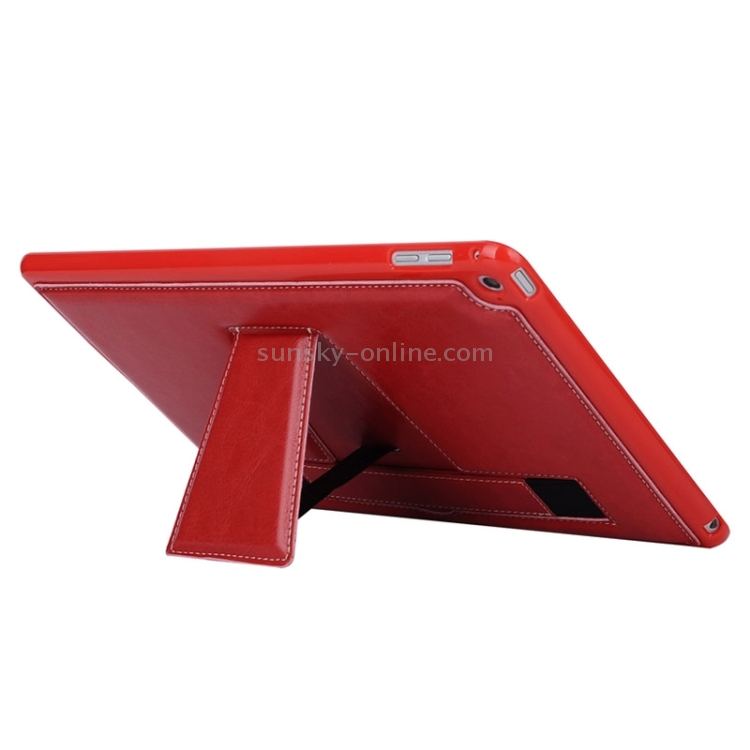 Horizontal Flip Leather Case with Holder & Hand Strap for iPad Air 2 / iPad 6(Red) Horizontal Flip Leather Case with Holder & Hand Strap for iPad Air 2 / iPad 6(Red)
