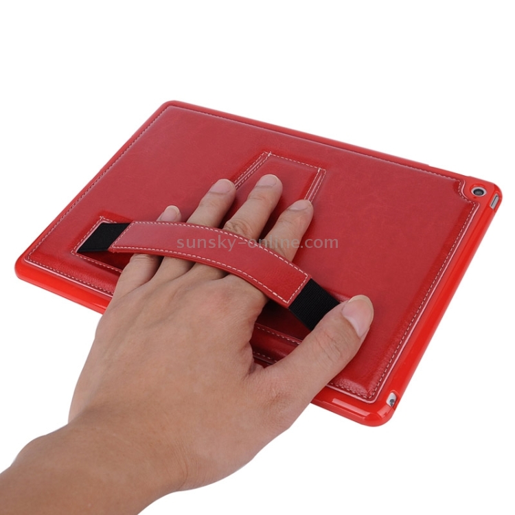 Horizontal Flip Leather Case with Holder & Hand Strap for iPad Air 2 / iPad 6(Red) Horizontal Flip Leather Case with Holder & Hand Strap for iPad Air 2 / iPad 6(Red)