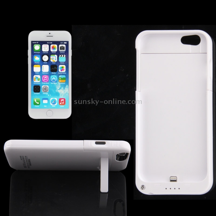 3200mAh Rechargeable External Backup Battery / Power Bank Case with Holder for iPhone 6 & 6S(White) 3200mAh Rechargeable External Backup Battery / Power Bank Case with Holder for iPhone 6 & 6S(White)