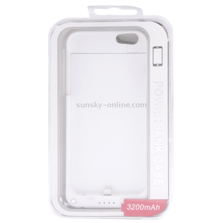 3200mAh Rechargeable External Backup Battery / Power Bank Case with Holder for iPhone 6 & 6S(White) 3200mAh Rechargeable External Backup Battery / Power Bank Case with Holder for iPhone 6 & 6S(White)