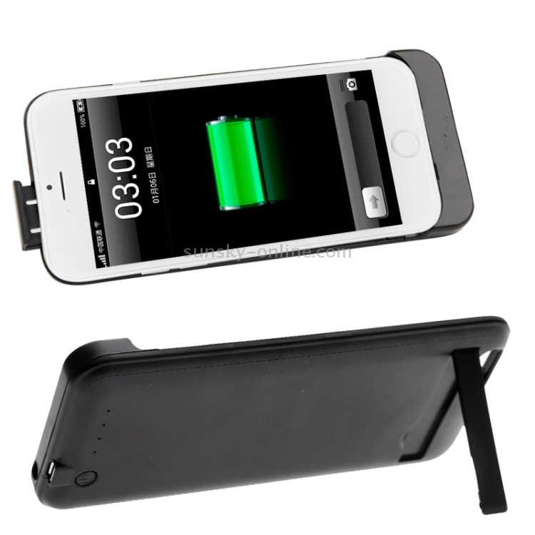 2800mAh Rechargeable External Backup Battery / Power Bank Case with Holder for iPhone 6 & 6S(Black) 2800mAh Rechargeable External Backup Battery / Power Bank Case with Holder for iPhone 6 & 6S(Black)