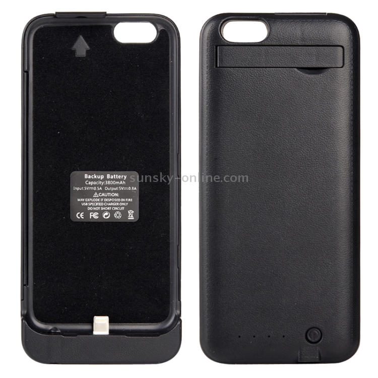 2800mAh Rechargeable External Backup Battery / Power Bank Case with Holder for iPhone 6 & 6S(Black) 2800mAh Rechargeable External Backup Battery / Power Bank Case with Holder for iPhone 6 & 6S(Black)