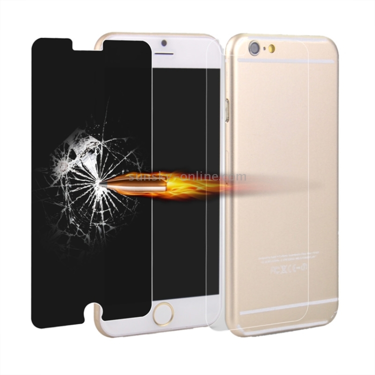 0.3mm Explosion-proof Tempered Glass Privacy Front Film and Transparent Back Film for iPhone 6 0.3mm Explosion-proof Tempered Glass Privacy Front Film and Transparent Back Film for iPhone 6