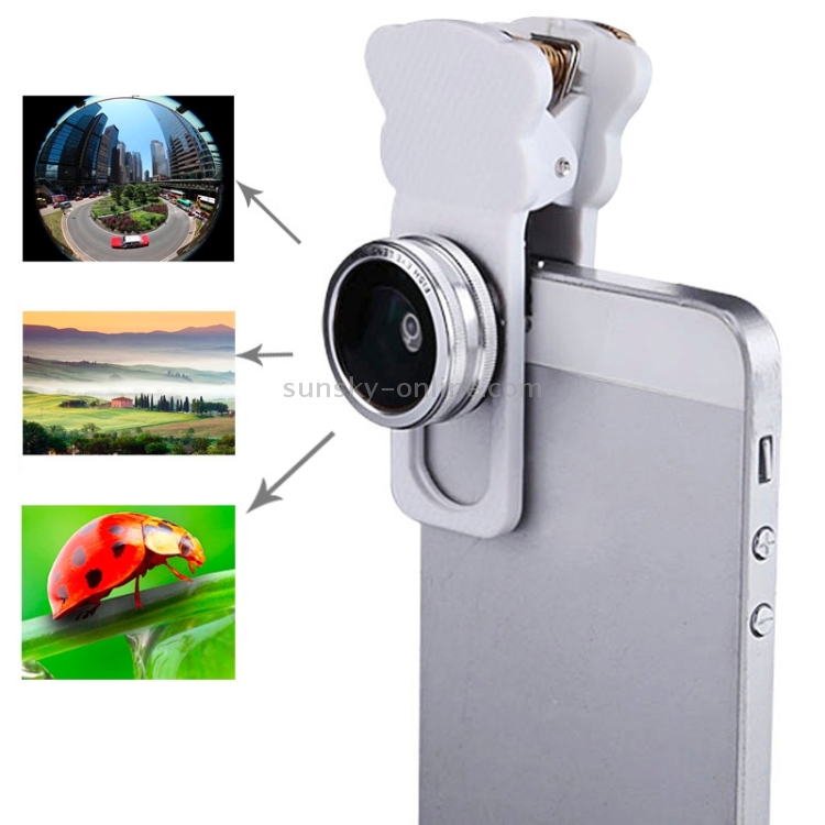 3 in 1 180 Degree Fisheye Wide Angle Micro Lens Set with Clip 3 in 1 180 Degree Fisheye Wide Angle Micro Lens Set with Clip