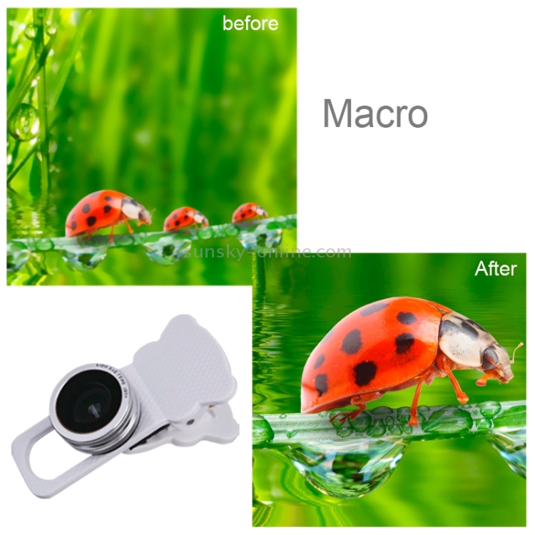 3 in 1 180 Degree Fisheye Wide Angle Micro Lens Set with Clip 3 in 1 180 Degree Fisheye Wide Angle Micro Lens Set with Clip