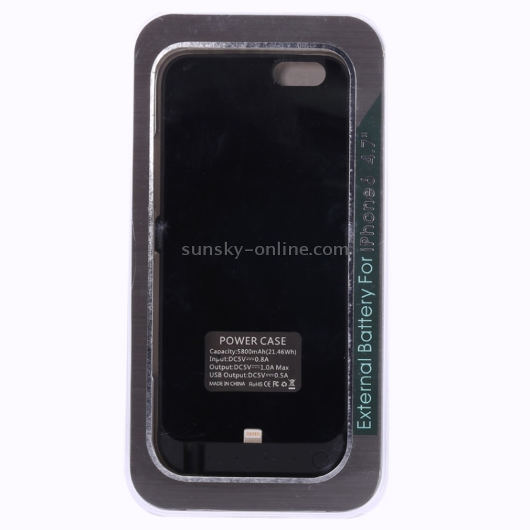 5800mAh Rechargeable External Backup Battery / Power Bank Case with Holder for iPhone 6 & 6S(Black) 5800mAh Rechargeable External Backup Battery / Power Bank Case with Holder for iPhone 6 & 6S(Black)
