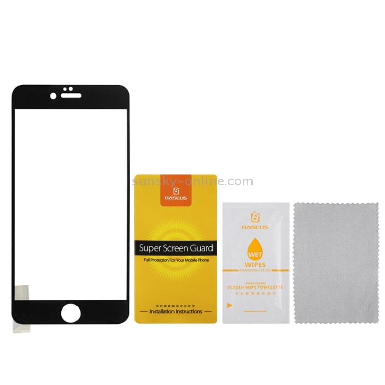Baseus Ultrathin 0.3mm Silk-screen Explosion-proof Full Screen Tempered Glass Film for iPhone 6(Black) Baseus Ultrathin 0.3mm Silk-screen Explosion-proof Full Screen Tempered Glass Film for iPhone 6(Black)