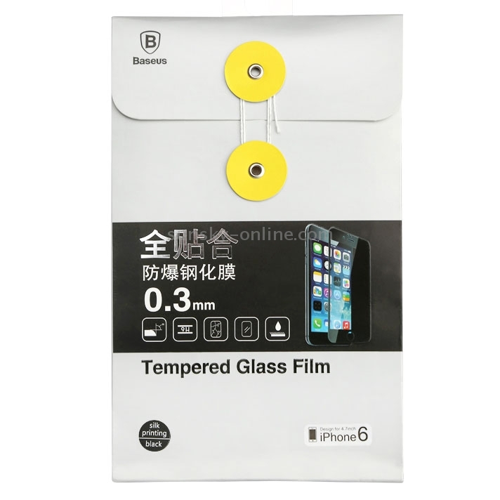 Baseus Ultrathin 0.3mm Silk-screen Explosion-proof Full Screen Tempered Glass Film for iPhone 6(Black) Baseus Ultrathin 0.3mm Silk-screen Explosion-proof Full Screen Tempered Glass Film for iPhone 6(Black)