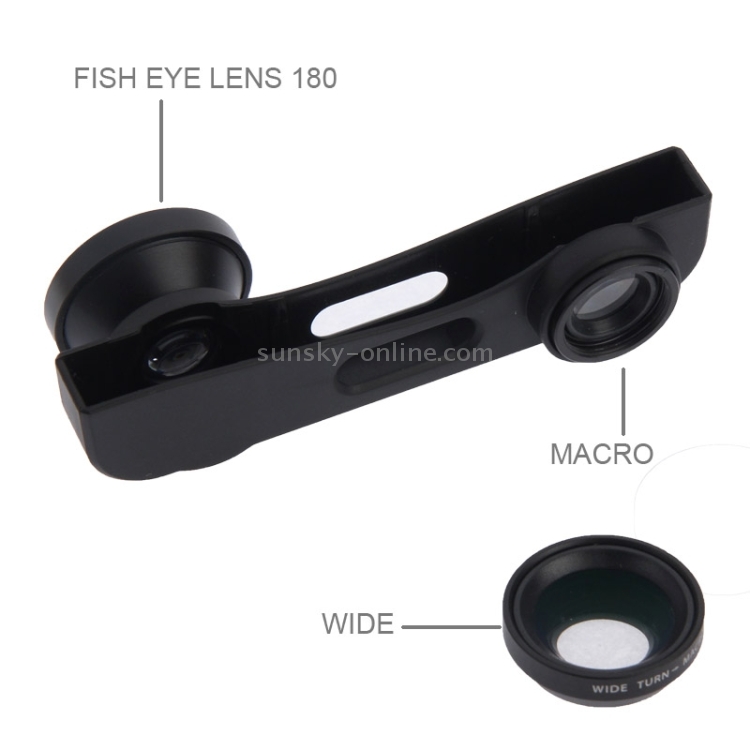 3 in 1 Fisheye + Wide Angle + Macro Phone Photo Zoom Lens Set for iPhone 6(Black) 3 in 1 Fisheye + Wide Angle + Macro Phone Photo Zoom Lens Set for iPhone 6(Black)