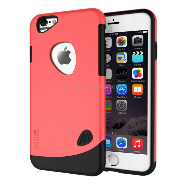 SLiCOO Cobblestone PC + TPU Combination Case for iPhone 6 & 6S(Red) SLiCOO Cobblestone PC + TPU Combination Case for iPhone 6 & 6S(Red)