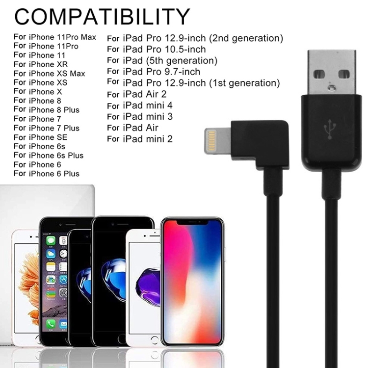 5m Elbow 8 Pin to USB Data / Charging Cable 5m Elbow 8 Pin to USB Data / Charging Cable