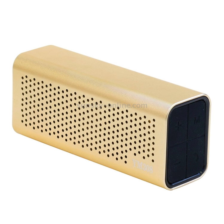 YM-308 Portable Rechargeable NFC Bluetooth Speaker, Support TF Card(Gold) YM-308 Portable Rechargeable NFC Bluetooth Speaker, Support TF Card(Gold)