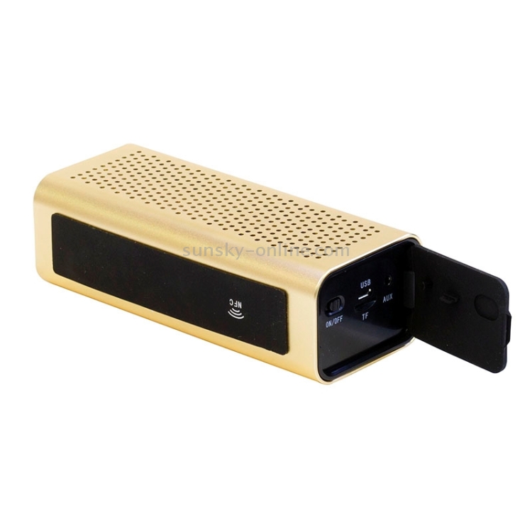 YM-308 Portable Rechargeable NFC Bluetooth Speaker, Support TF Card(Gold) YM-308 Portable Rechargeable NFC Bluetooth Speaker, Support TF Card(Gold)