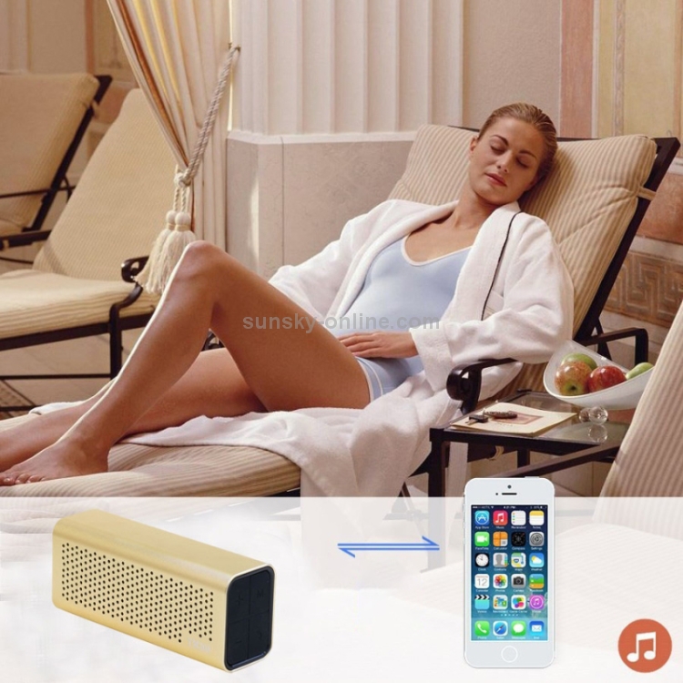 YM-308 Portable Rechargeable NFC Bluetooth Speaker, Support TF Card(Gold) YM-308 Portable Rechargeable NFC Bluetooth Speaker, Support TF Card(Gold)