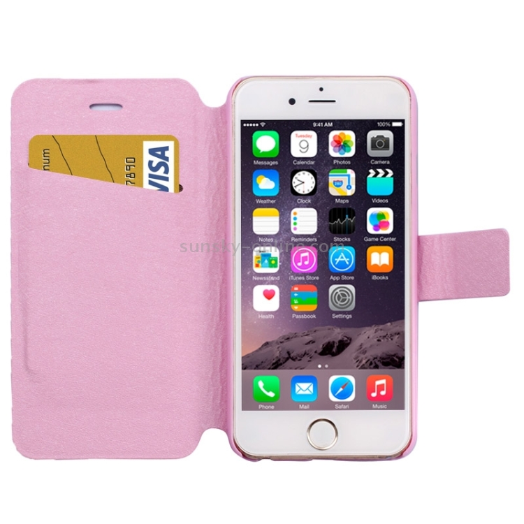 Silk Texture Horizontal Flip Leather Case with Card Slots & Holder for iPhone 6 & 6S(Pink) Silk Texture Horizontal Flip Leather Case with Card Slots & Holder for iPhone 6 & 6S(Pink)
