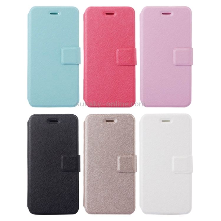 Silk Texture Horizontal Flip Leather Case with Card Slots & Holder for iPhone 6 & 6S(Pink) Silk Texture Horizontal Flip Leather Case with Card Slots & Holder for iPhone 6 & 6S(Pink)