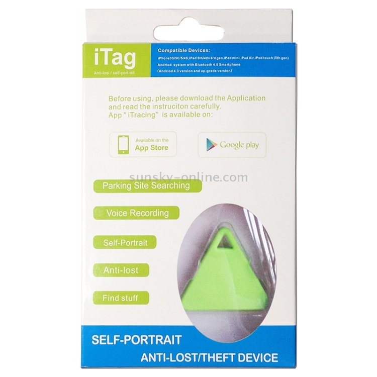 IT-07 Bluetooth 4.0 Camera Remote Shutter Anti-Lost Alarm Tracer for iOS Android System Smartphone(Green) IT-07 Bluetooth 4.0 Camera Remote Shutter Anti-Lost Alarm Tracer for iOS Android System Smartphone(Green)