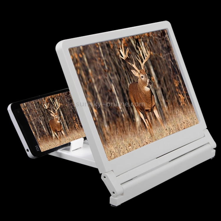 X1 8.0 inch 3X-5X Magnification Angle-Adjustable Eyeshield 3D Video Mobile Screen Magnifier, Size:18.0 cm x 14.2 cm x 1.5 cm(White) X1 8.0 inch 3X-5X Magnification Angle-Adjustable Eyeshield 3D Video Mobile Screen Magnifier, Size:18.0 cm x 14.2 cm x 1.5 cm(White)