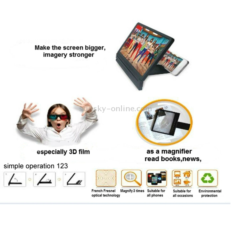 X1 8.0 inch 3X-5X Magnification Angle-Adjustable Eyeshield 3D Video Mobile Screen Magnifier, Size:18.0 cm x 14.2 cm x 1.5 cm(White) X1 8.0 inch 3X-5X Magnification Angle-Adjustable Eyeshield 3D Video Mobile Screen Magnifier, Size:18.0 cm x 14.2 cm x 1.5 cm(White)